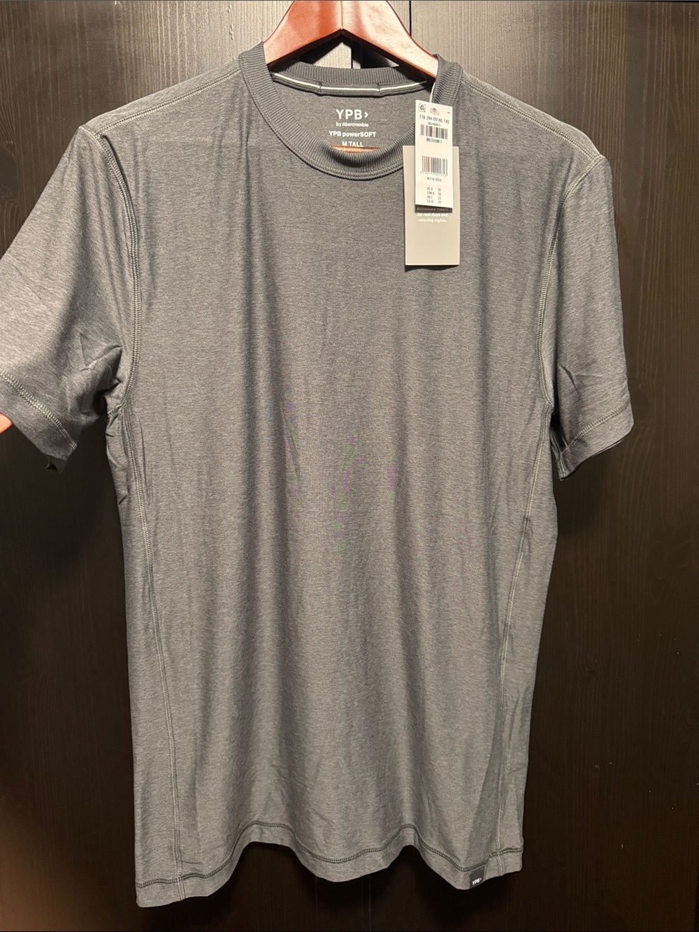 YBP by Abercrombie Men’s Crew Neck Performance T-Shirt — Gray